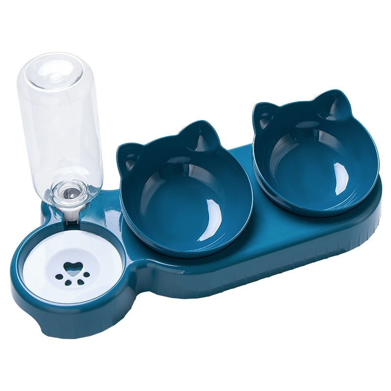 Anti-Roll Double Pet Bowl for Cats