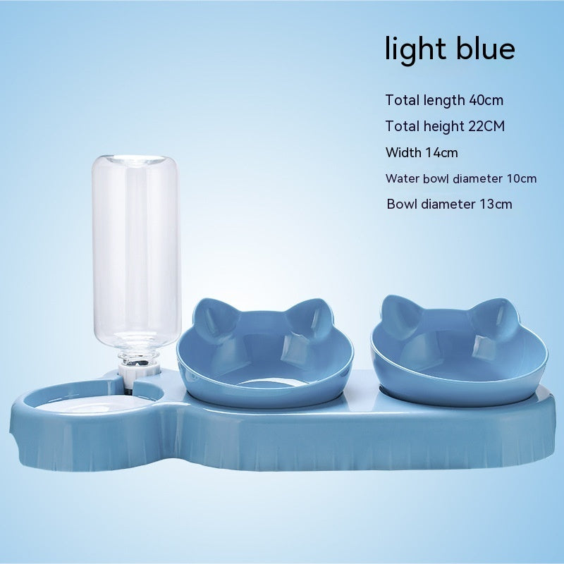 Anti-Roll Double Pet Bowl for Cats