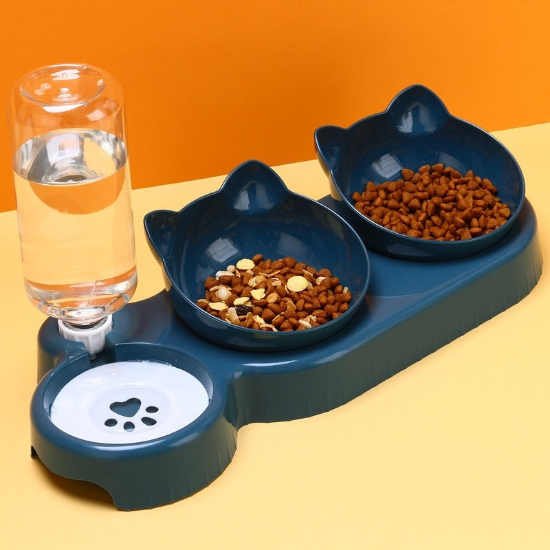 Anti-Roll Double Pet Bowl for Cats