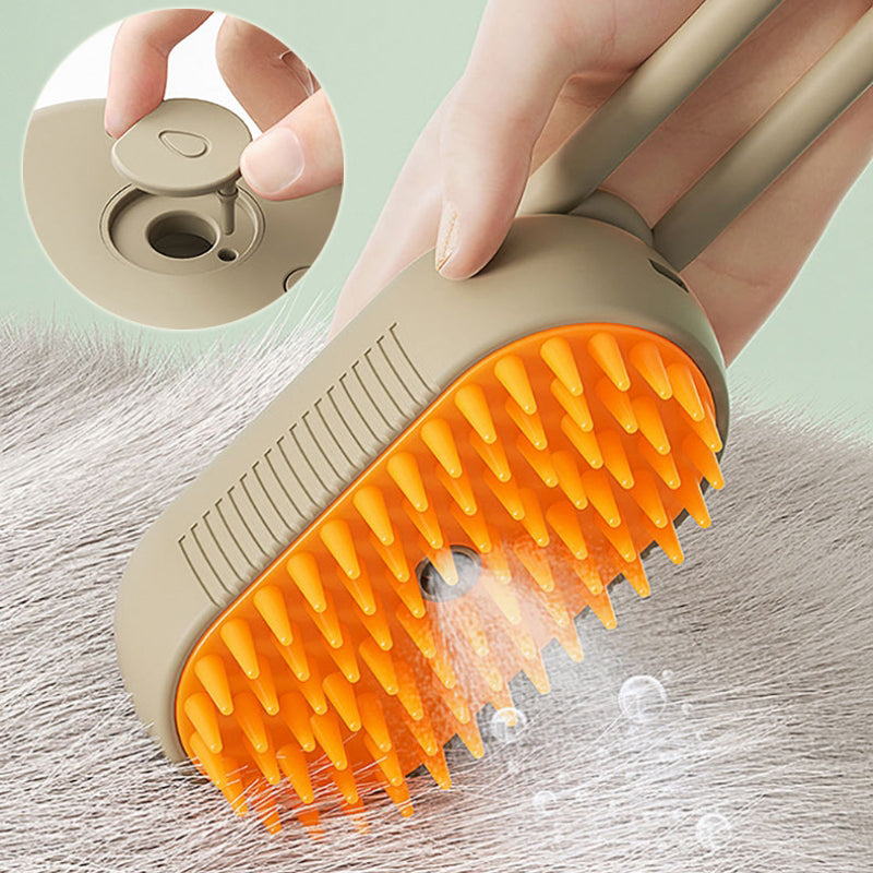 3-in-1 Electric Steam Pet Brush – Grooming & Massage