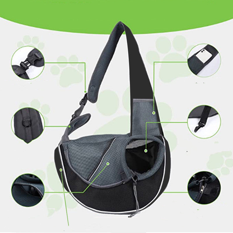 Outdoor Crossbody Pet Carrier Bag