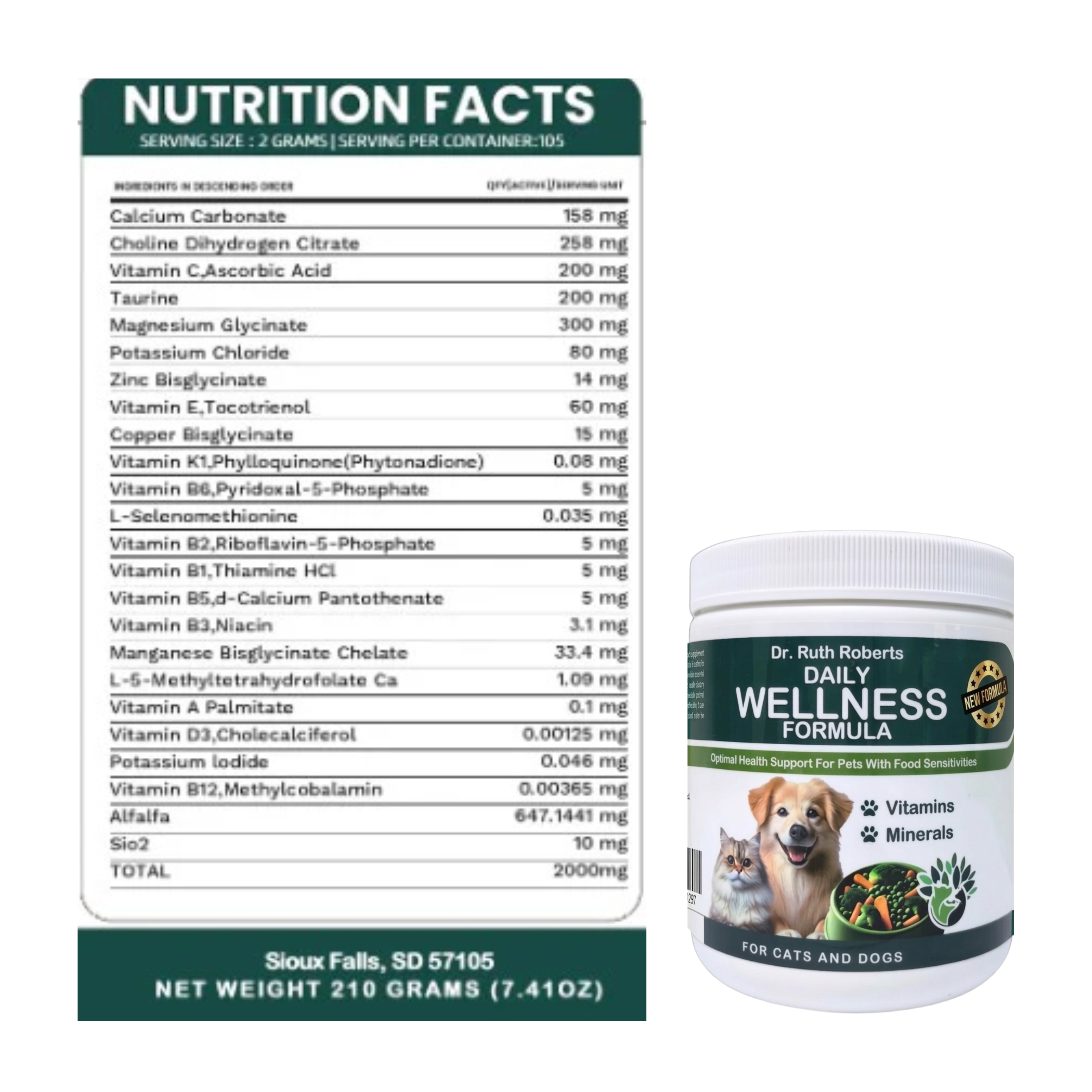 Pet's Daily Wellness Formula - For Pets With Pork/Beef Allergy