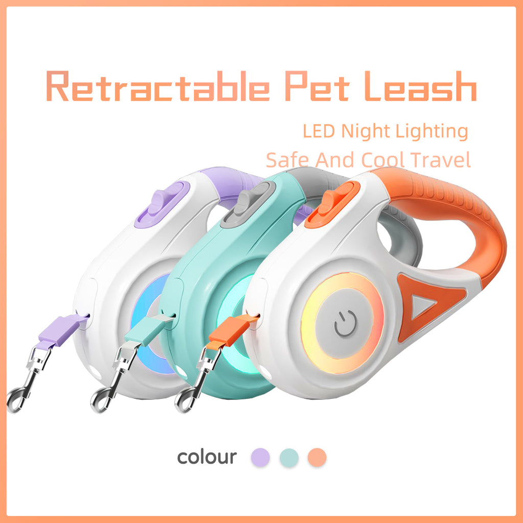 Retractable Dog Leash & Collar Set for Small to Medium Dogs