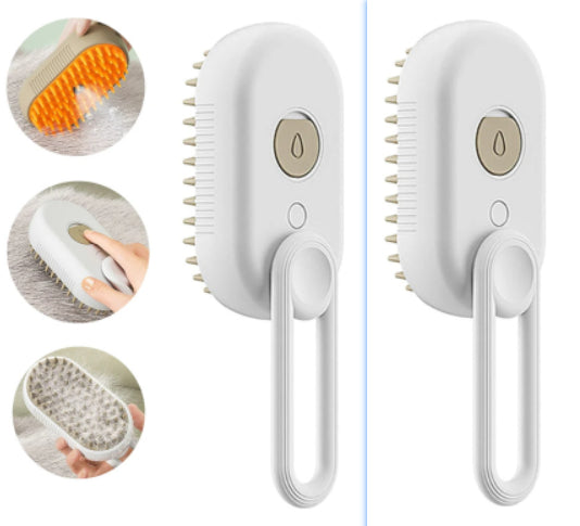 3-in-1 Electric Steam Pet Brush – Grooming & Massage
