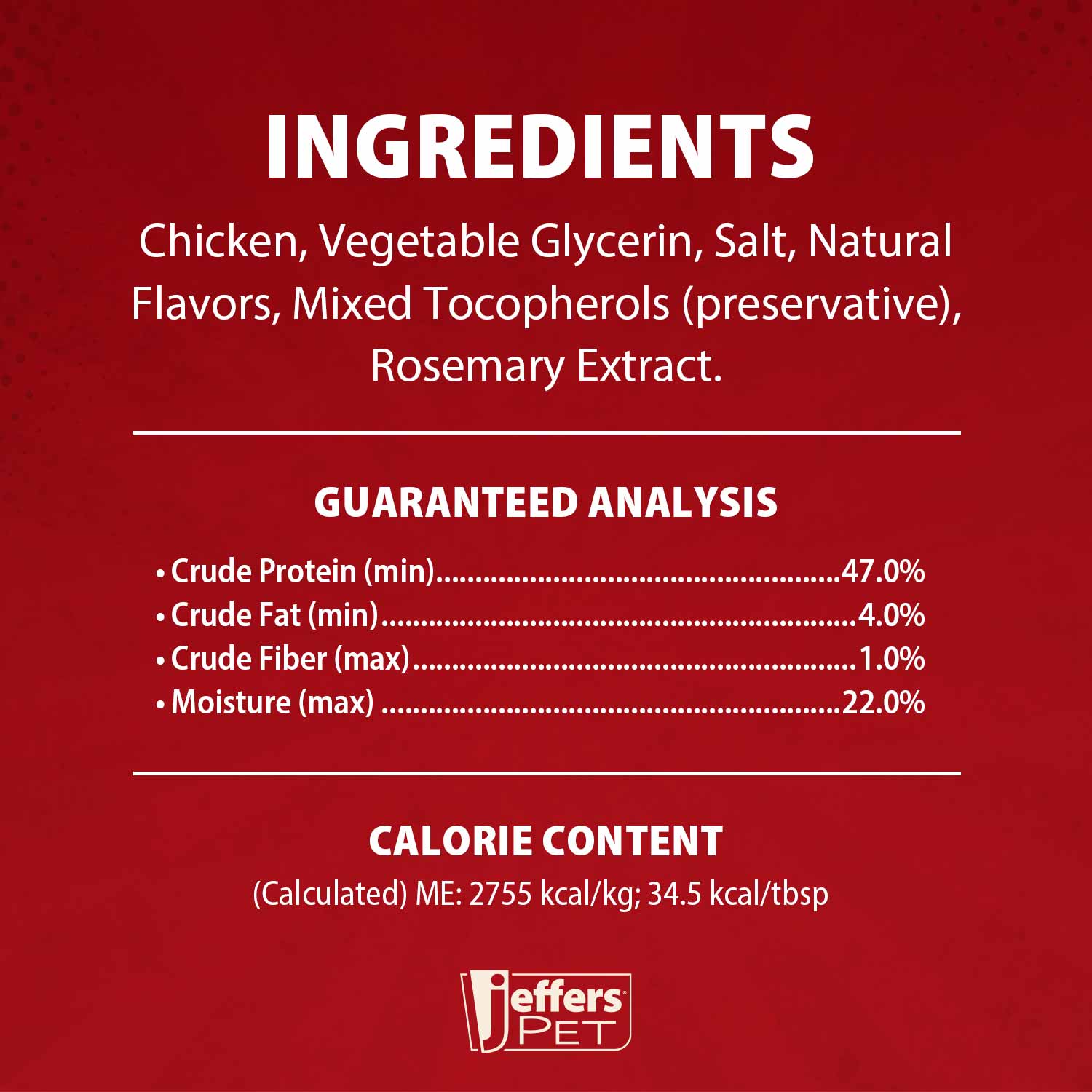 Jeffers Chicken Jerky Dog Treats | 100% Natural, Grain-Free, Made in USA