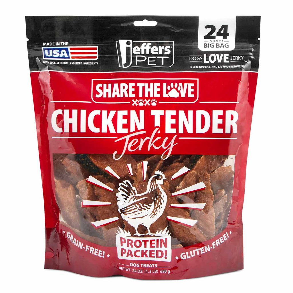 Jeffers Chicken Jerky Dog Treats | 100% Natural, Grain-Free, Made in USA