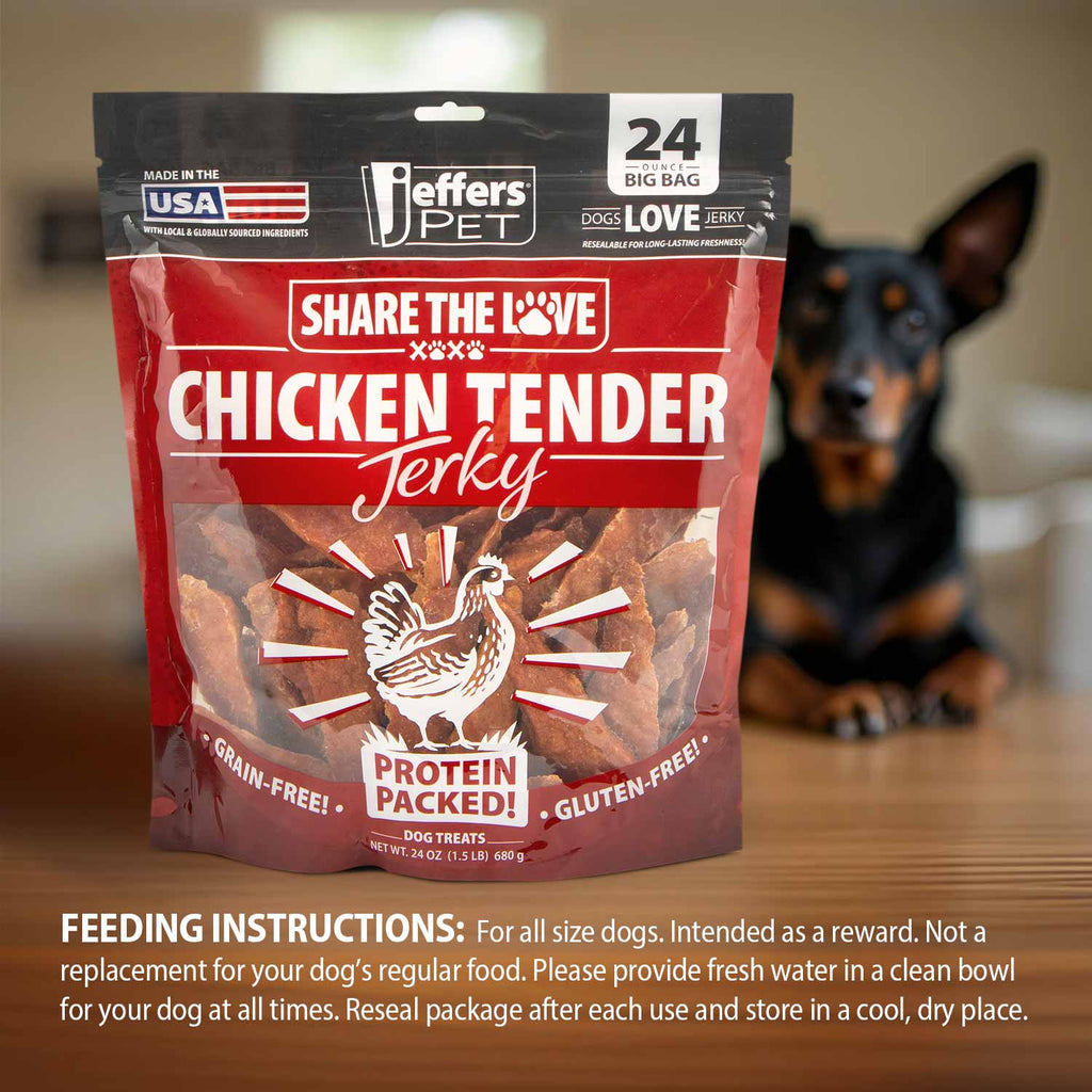 Jeffers Chicken Jerky Dog Treats | 100% Natural, Grain-Free, Made in USA