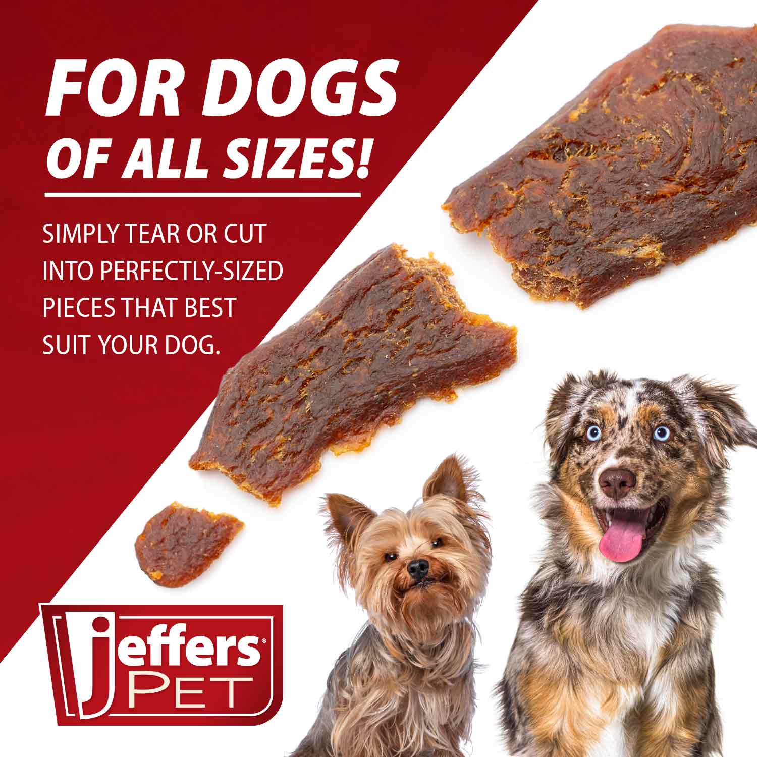 Jeffers Chicken Jerky Dog Treats | 100% Natural, Grain-Free, Made in USA